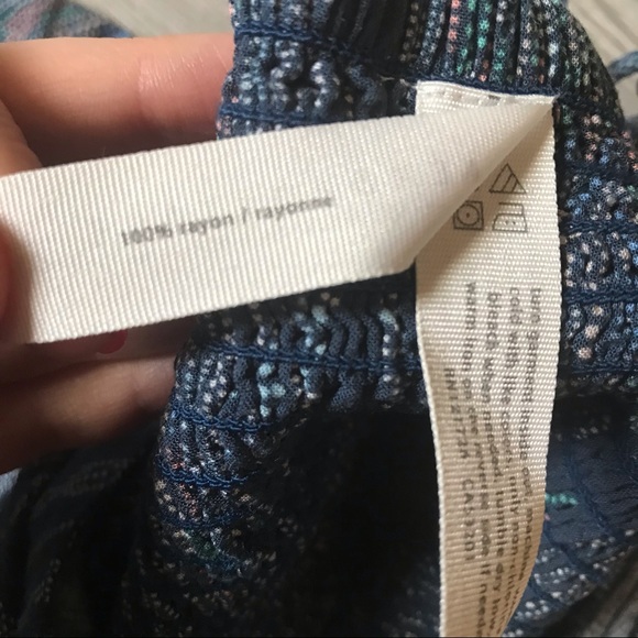 AEROPOSTALE Blue Green White Abstract Print Dress with Adjustable Straps - Picture 5 of 10